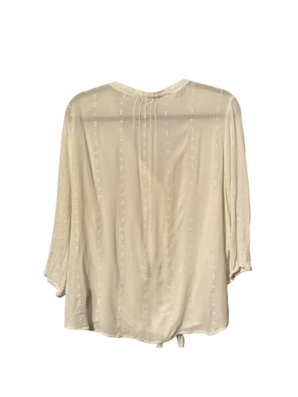 Bob Timberlake Womens White Embroidered Tie-Front Blouse Size Xl women blouse - Picture 8 of 11
